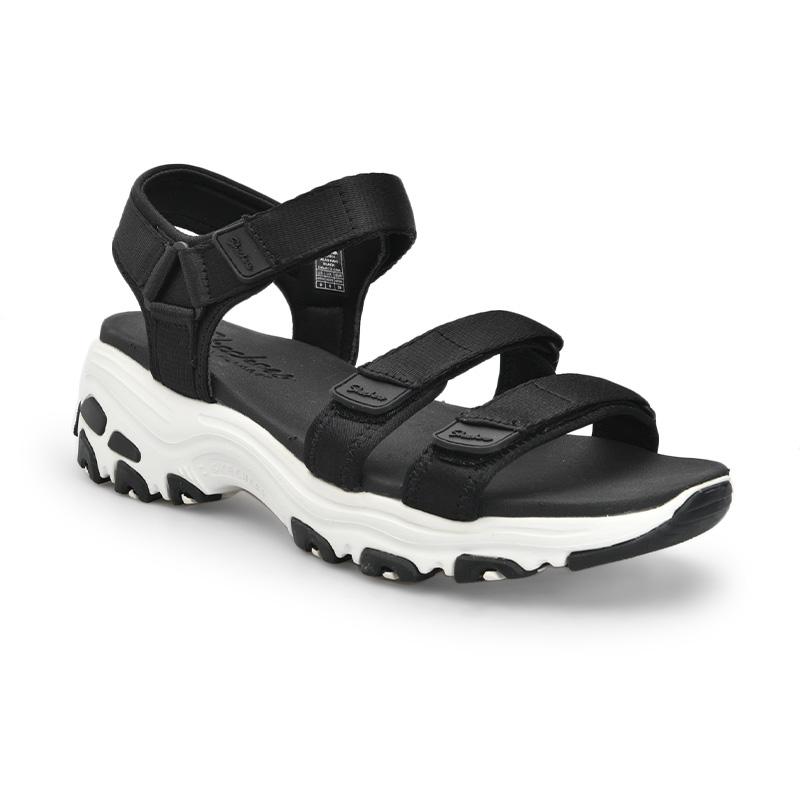 skechers cali sandals black