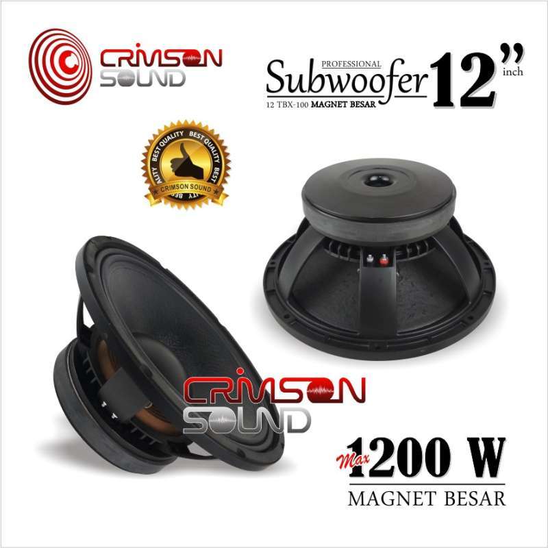 SPEAKER WOOFER 12 Inch 1200 Watt CRIMSON 12 TBX-100 MAGNET BESAR