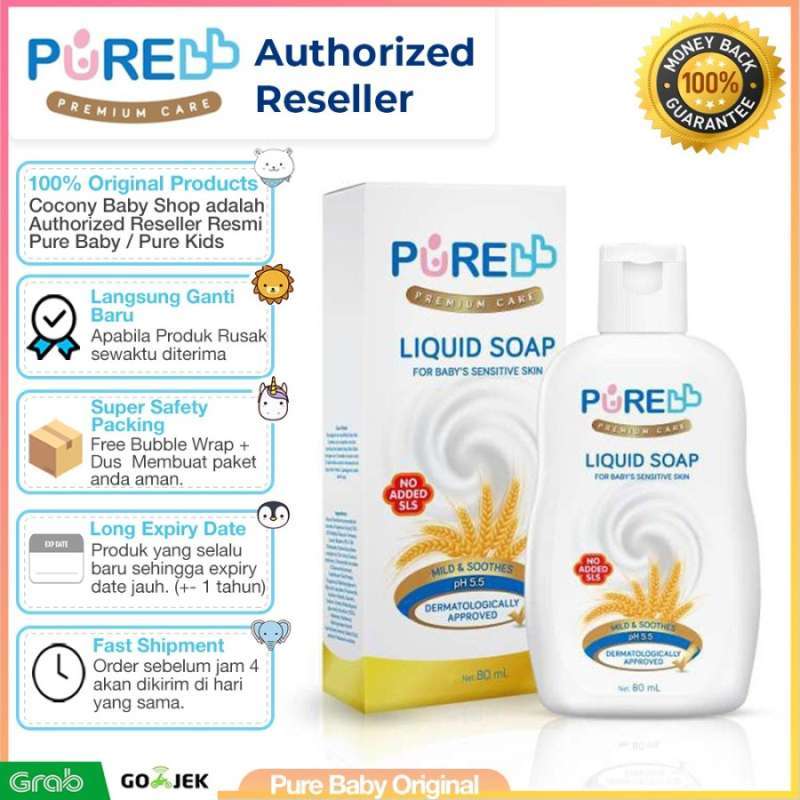 Pure baby liquid shop soap