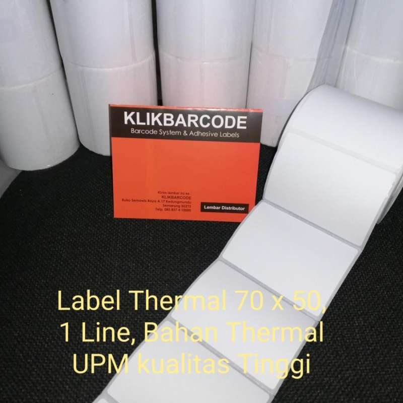 Jual Label Barcode 70 X 50 Mm Kertas Sticker Direct Thermal ...