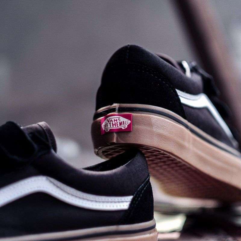 Jual Original Sepatu Vans Oldskool Velcro Classic Black Gum