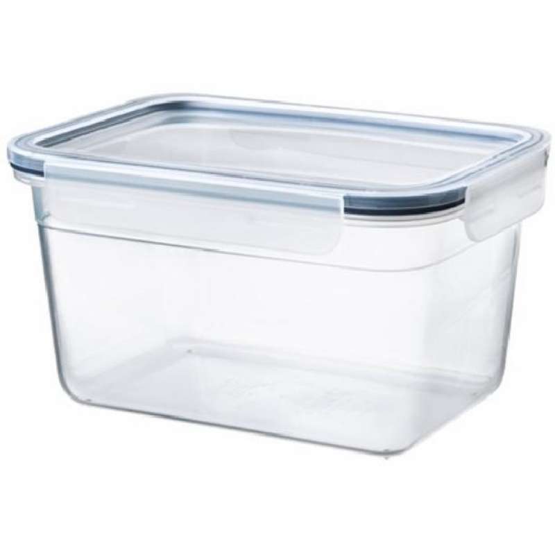 Toples Wadah Makanan Plastik Microwave Penutup Kedap Udara 21x15x12cm