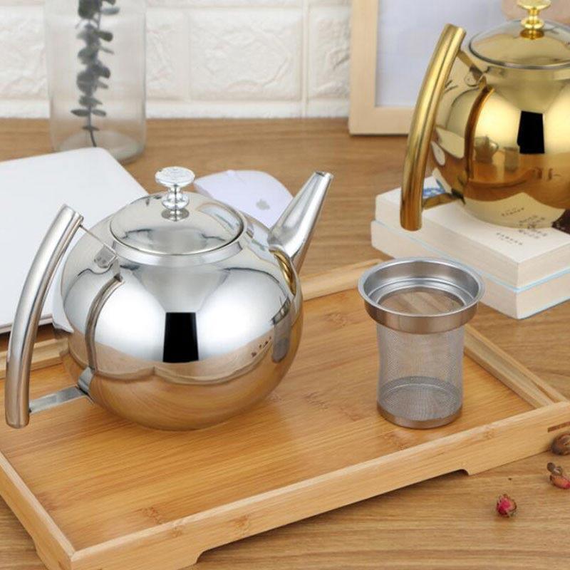 Jual H Ikea Stainless Steel Kettle Teapot With Strainer Durable Coffee Cold Water Pot For Home Sliver 1 5 L Online September 2020 Blibli Com