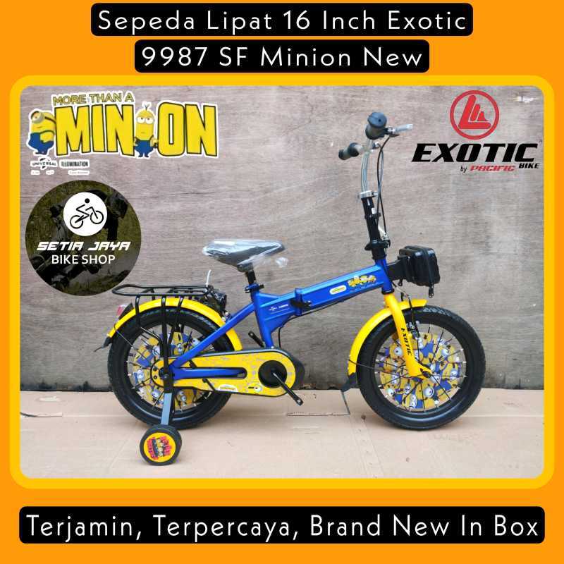 Jual Sepeda Lipat Folding Bike 16 Inch Exotic 9987 Sf Minion