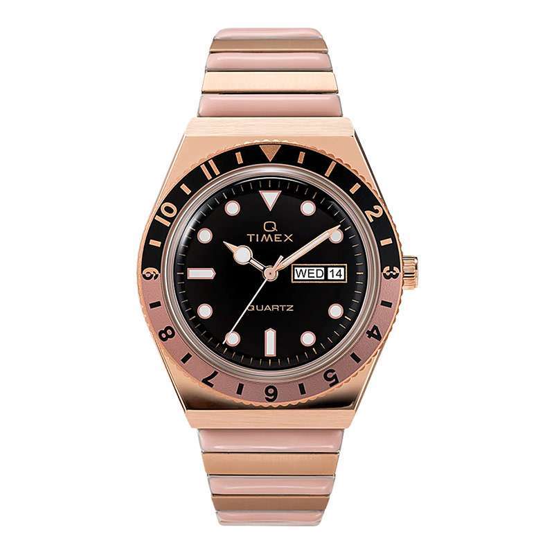 Promo Jam Tangan Wanita Timex Q Tw2u81400 Black Dial Rose Gold