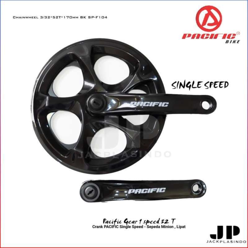 Promo Crank PACIFIC 52T Single Speed 52T Chainwheel 3 32 52T SP