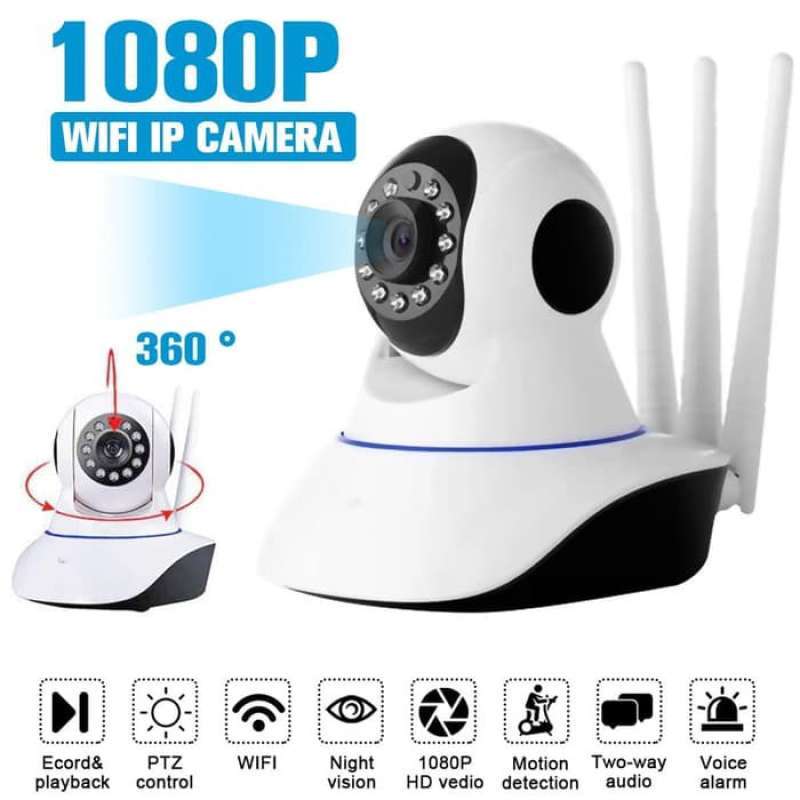 Promo CCTV Wifi IP Camera 2MP HD 1080P 3 Antena Wireless IP Kamera
