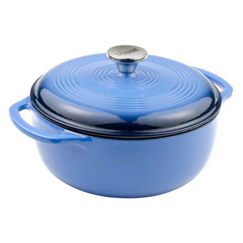 Promo Lodge Quart Blue Enameled Cast Iron Dutch Oven Ec4d33