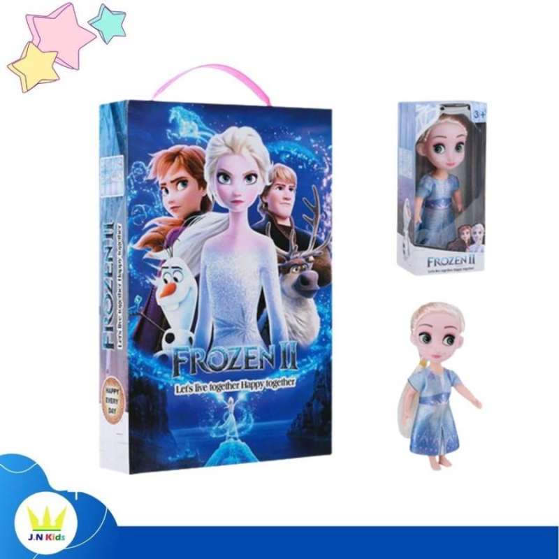 6Pc Mainan Anak Perempuan Boneka Frozen Elsa&Anna Disney Doll Toys