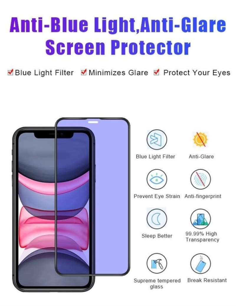 for iPhone 12 / 12 Pro 6.1 Anti-Blue Light Screen Protector Tempered Glass