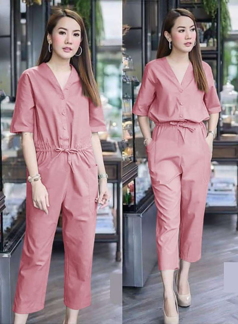 Jumpsuit warna pink 2025