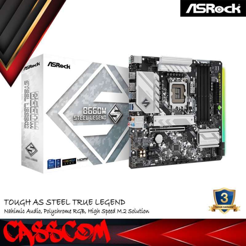 Motherboard ASROCK B660M STEEL LEGEND DDR4 (Intel LGA 1700, Gen12)