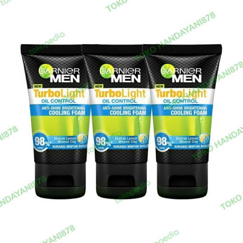 Jual Garnier Men Turbo Light Oil Control Cooling Foam 100 Ml Pack