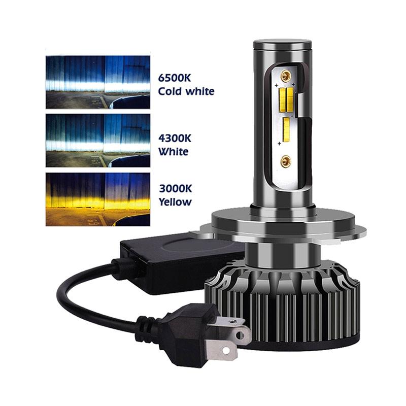 e accessory led car headlights 1860 chip 9006 led lamp 3000k 4300k 6500k color adjustable car light