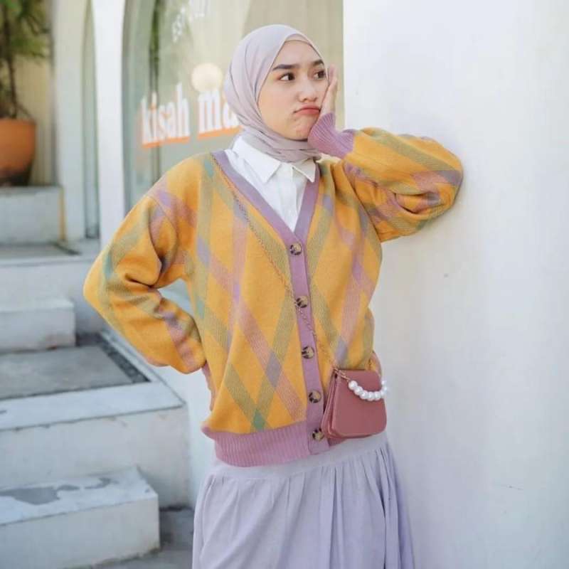 Pakaian Wanita Muslim Cardigan Muslim Sweater