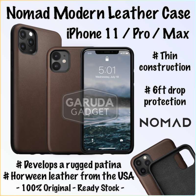 Nomad Modern Rugged Leather Case iPhone 11 Pro Max Casing Cover Kulit Asli  Genuine Horween Leather Slim Original New