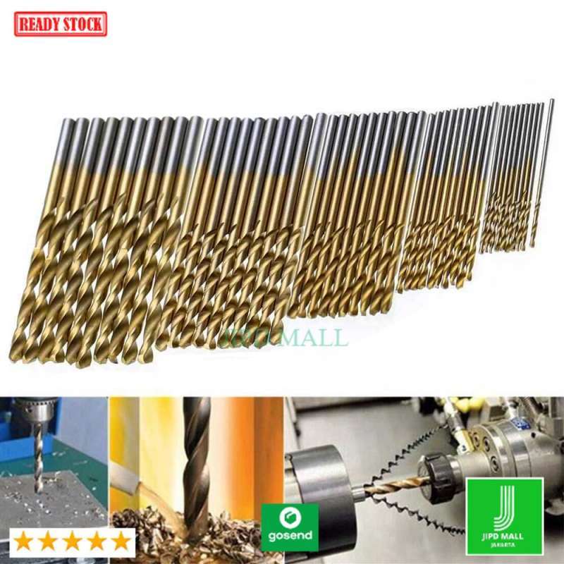 Promo Mata Bor Power Drill Bits Titanium Coated Isi 50 Buah DW1361