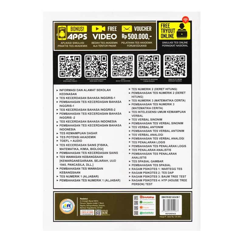 Jual Forum Edukasi Panduan Resmi Tes Akademik Kampus Kedinasan Free Notes Buku Edukasi Online Oktober 2020 Blibli Com
