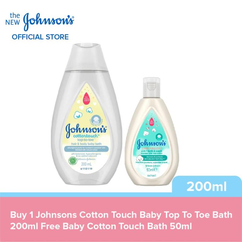 Jual Buy 1 Johnsons Cotton Touch Baby Top To Toe Bath 200ml Free Baby Cotton Touch Bath 50ml Murah Maret 2020 Blibli Com
