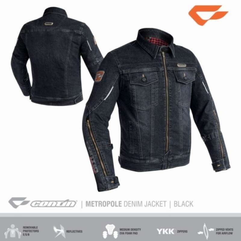 Jaket jeans hot sale motor