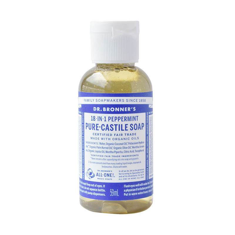 Jual Dr Bronner S Pure Castile Peppermint Liquid Soap 59 Ml Online Desember 2020 Blibli