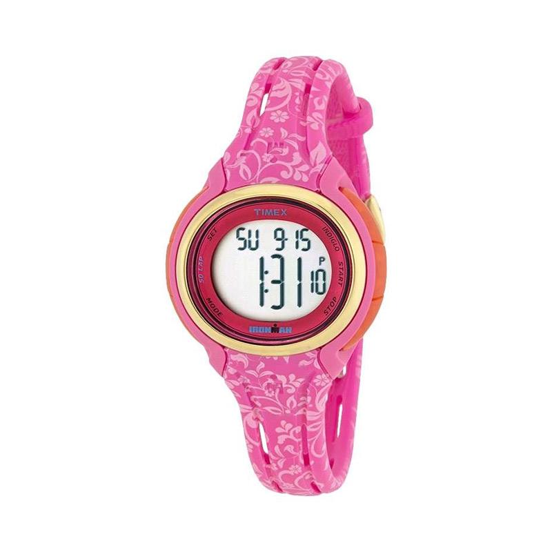 Timex Ironman Sleek TW5M03000 Ladies Digital Dial Pink Floral Resin Strap  Machtwatch