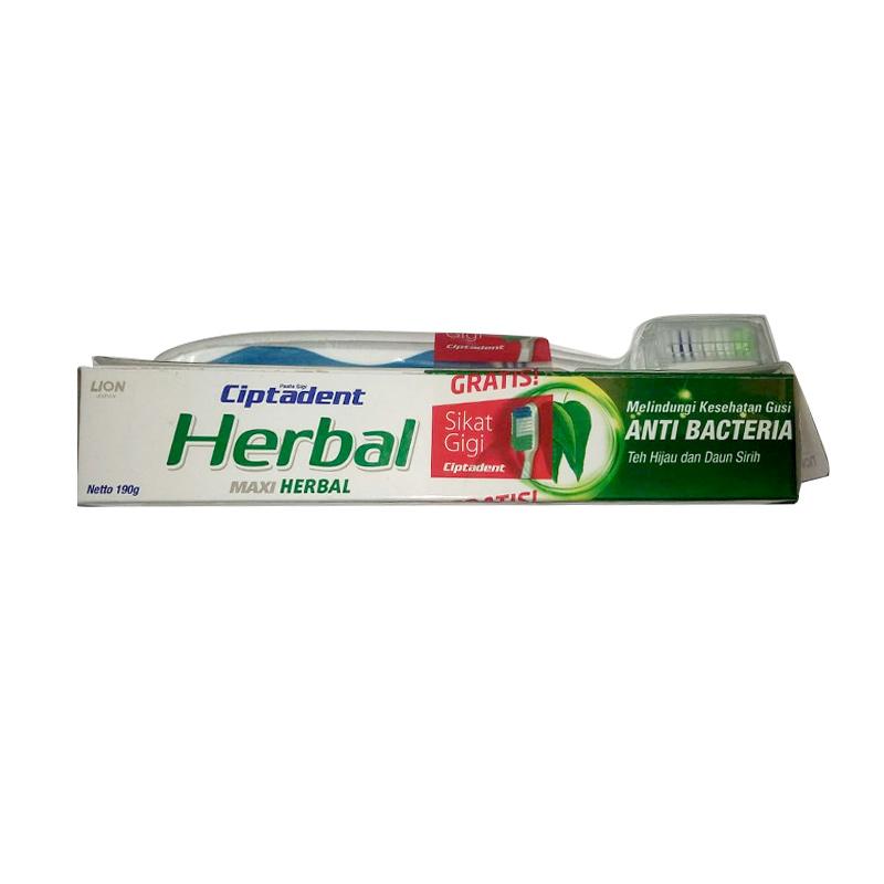 Jual Ciptadent Pasta Gigi Herbal Anti Bakteri 190g Free Sikat Gigi Online Desember 2020 Blibli