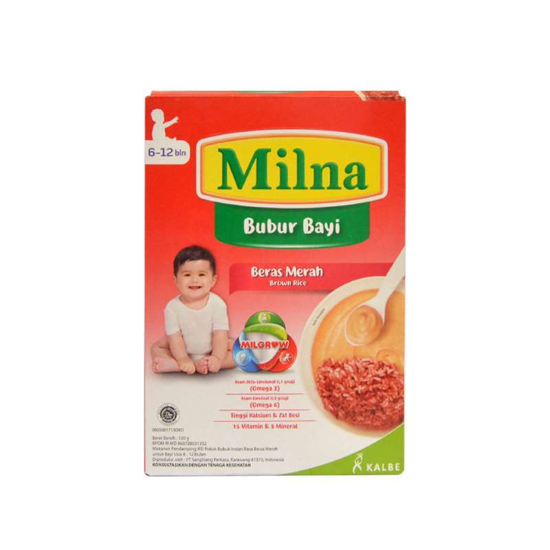 Jual Milna Bubur Bayi 6 12 Bulan Rasa Beras Merah 120gram Online September 2020 Blibli Com