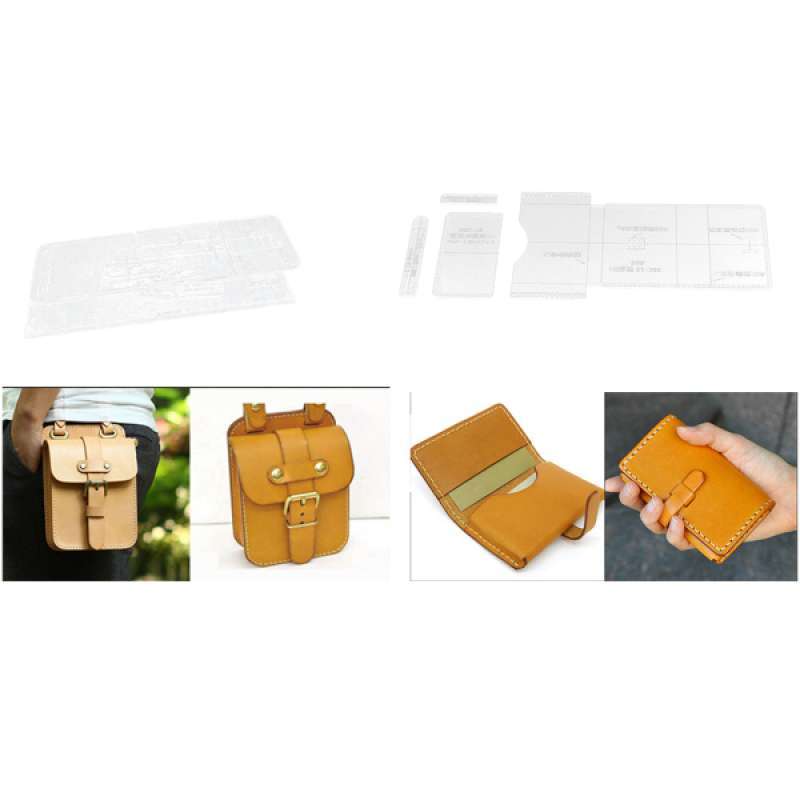 Jual Oem Acrylic Clear Pattern Template Set Tool For Leather Wallet Or Bag Craft 13 Pcs Online April 2021 Blibli