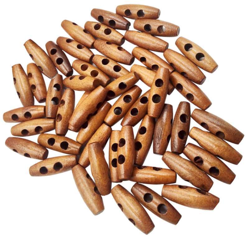Jual OEM Wood Vintage Sewing Buttons Oval Wooden Toggle Buttons for Coats  Jacket [200x] di Seller Homyl - Shenzhen, Indonesia