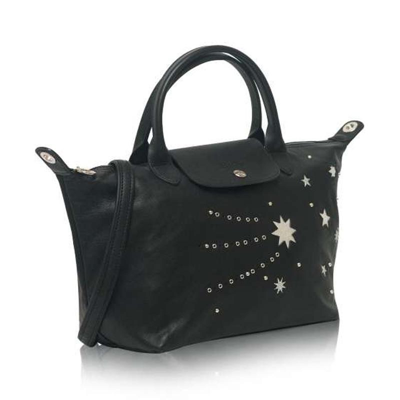 Jual Longchamp Le Pliage Cuir Etoile Star Small Satchel Bag Wanita