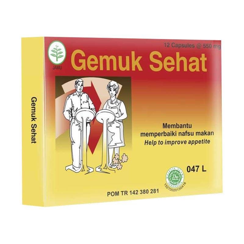 Jual Gemuk Sehat Penambah Berat Badan Herbal 12 Kapsul Terbaru Juli 2021 Blibli