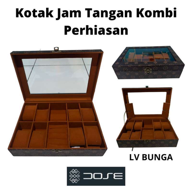 Promo Kotak Perhiasan Jam Tangan Model Lv Diskon 4% di Seller
