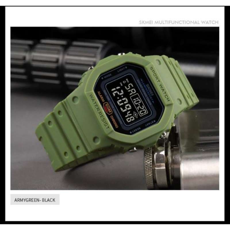 SKMEI 1628 Original Jam Tangan Pria Digital Sport Rubber Karet Tahan Air 
