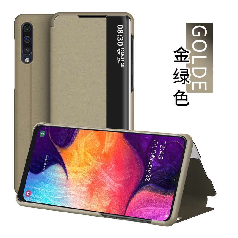 Promo Digital Case Flip Leather Clear View Standing Cover Samsung