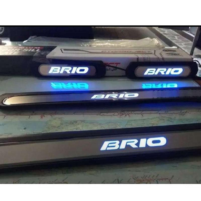 Jual Otoproject Sill Plate Samping with Lamp Mobil for Honda Brio