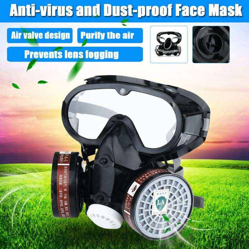 Jual Bluelans Chemistry Spraying Painting Laboratory Safety Dust Half Face Gas Mask Respirator Online Maret 2021 Blibli