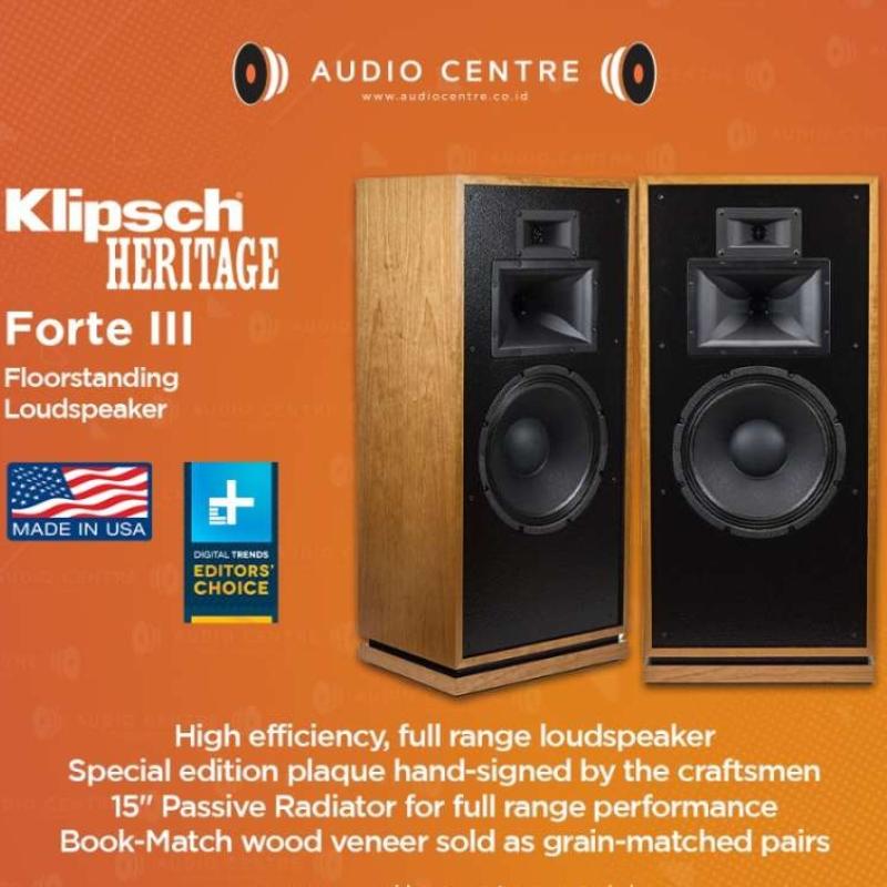 Jual Klipsch Heritage Forte Iii Floorstanding Speaker Made In Usa