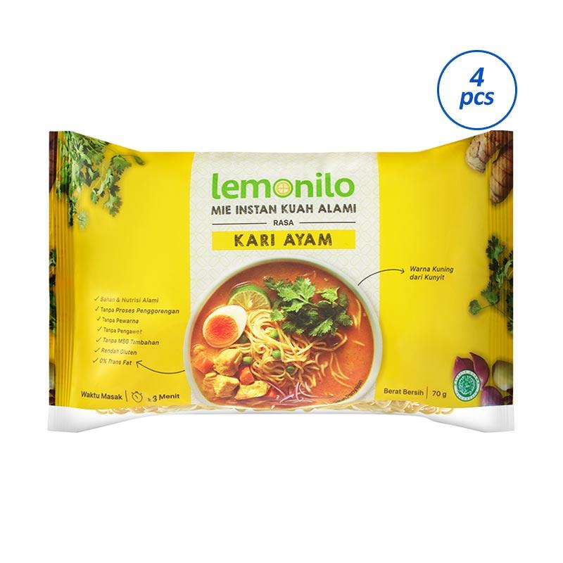 Jual Lemonilo Alami Rasa Kari Ayam Kuah Mie Instan Paket Isi 4 Mie Murah Mei 2021 Blibli