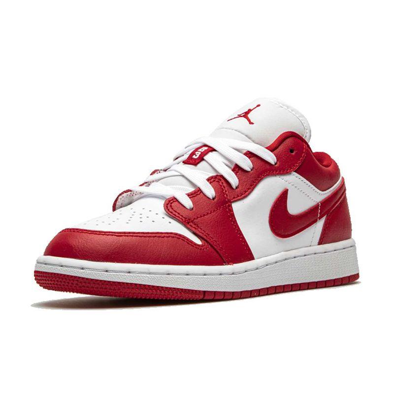 air jordan red white low