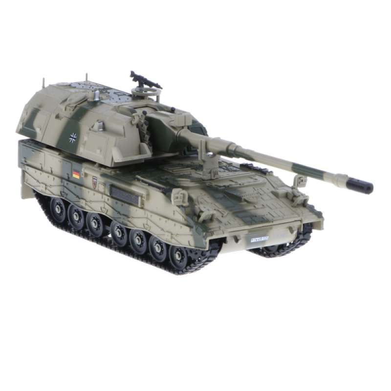 Camo Homyl 1:72 Diecast Panzerhaubitze 2000 Self-Propelled Howitzer Tank Model Russian Army Armored Car Toys Collectibles Playset 
