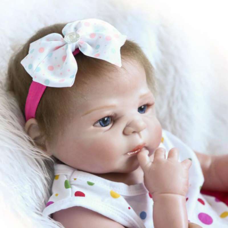 oem huggable silicone reborn newborn baby girl doll accompany appease toy 18 inch