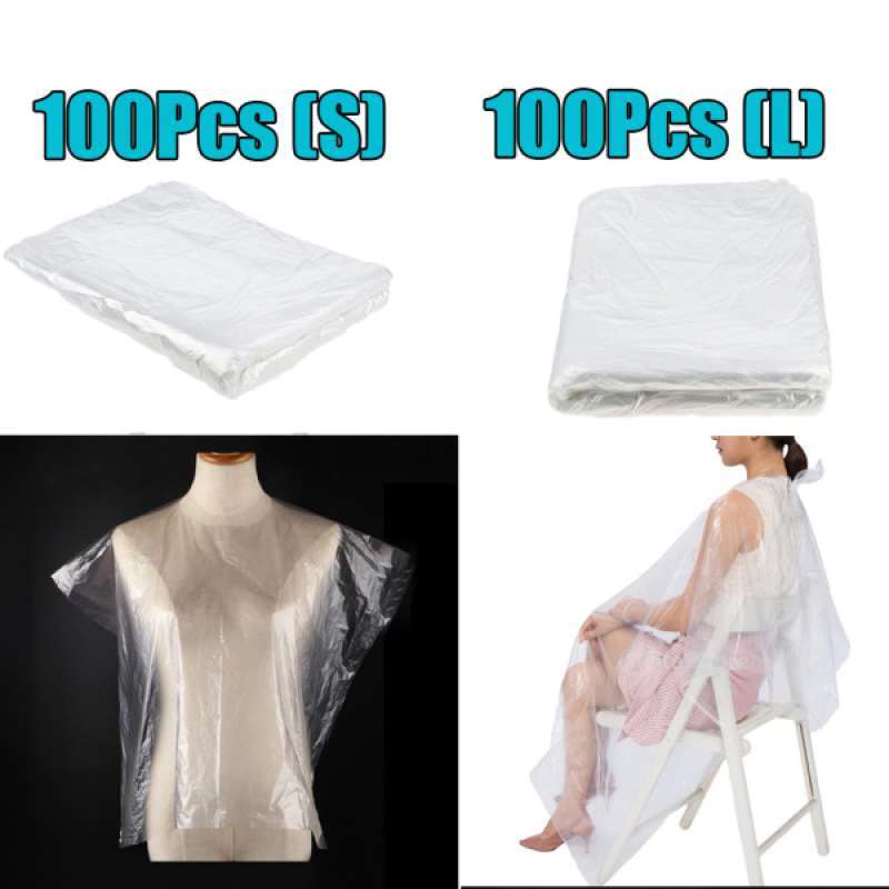 Jual OEM Set of 200 Disposable Hair Cutting Cape Gowns Unisex Hair Cut  Protect Capes di Seller Homyl - China | Blibli