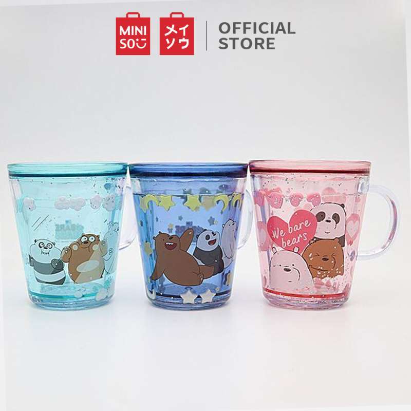 Jual Miniso We Bare Bears Water Bottle Water Injection Cup Gelas Minum 260 Ml Online November 2020 Blibli Com