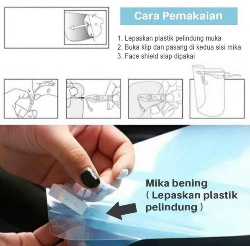 Jual Face Shield Kacamata Medis Pelindung Wajah Safety Face Shield Nagita Online Desember 2020 Blibli