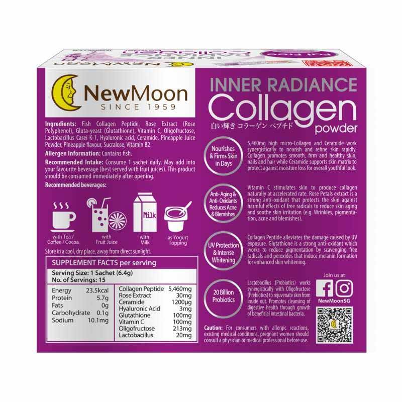 Jual New Moon Inner Radiance Collagen Powder 15s X 6 4 G Online Desember 2020 Blibli