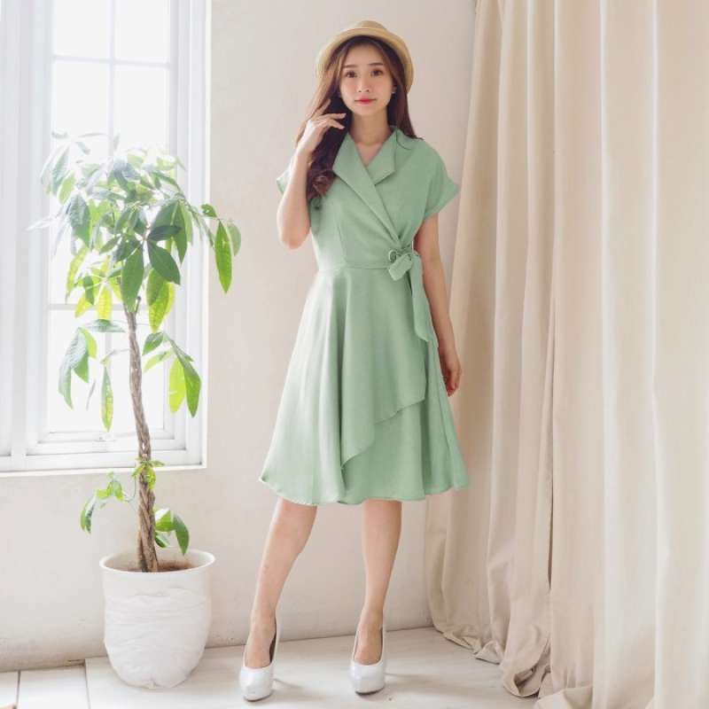 Dress hijau mint outlet
