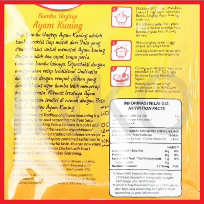 Jual Sasa Bumbu Ungkep Ayam Kuning Resep Tradisional Sachet 25gr Online Januari 2021 Blibli