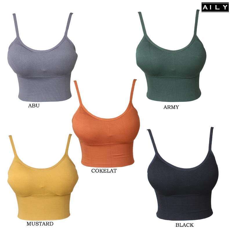 Jual Aily Zr25 Crop Top Bra Tanktop Knit Wanita Online November 2020 Blibli
