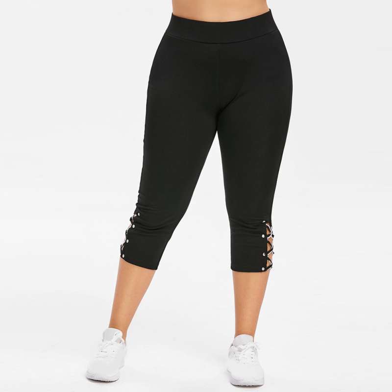 Promo Bluelans Women High Waist Cropped 